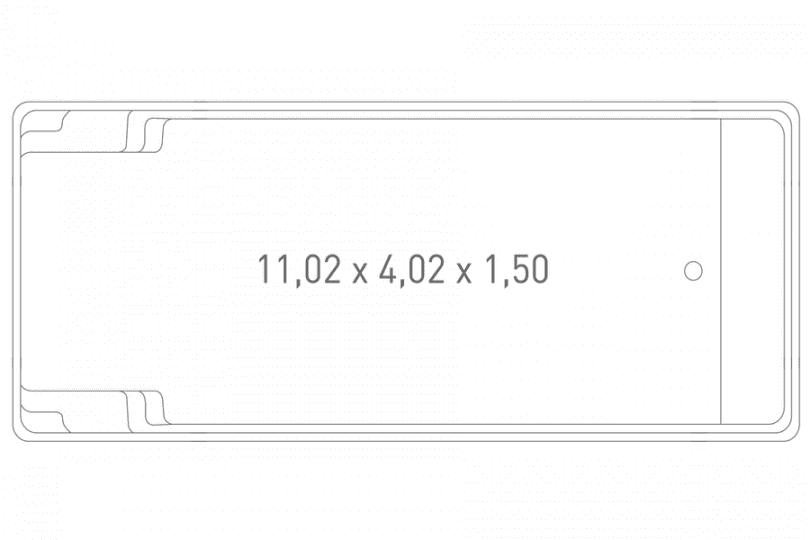 Keramikpool XL-TRAINER 110 2D-Ansicht